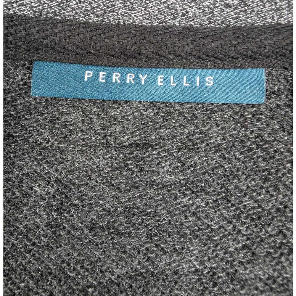 Perry Ellis Cardigan Men Large Shawl Collar Fisherman Old Money Timeless Capsule